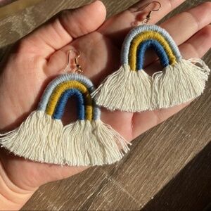 Rainbow Ethnic style tassel retro bohemian boho earrings AA13